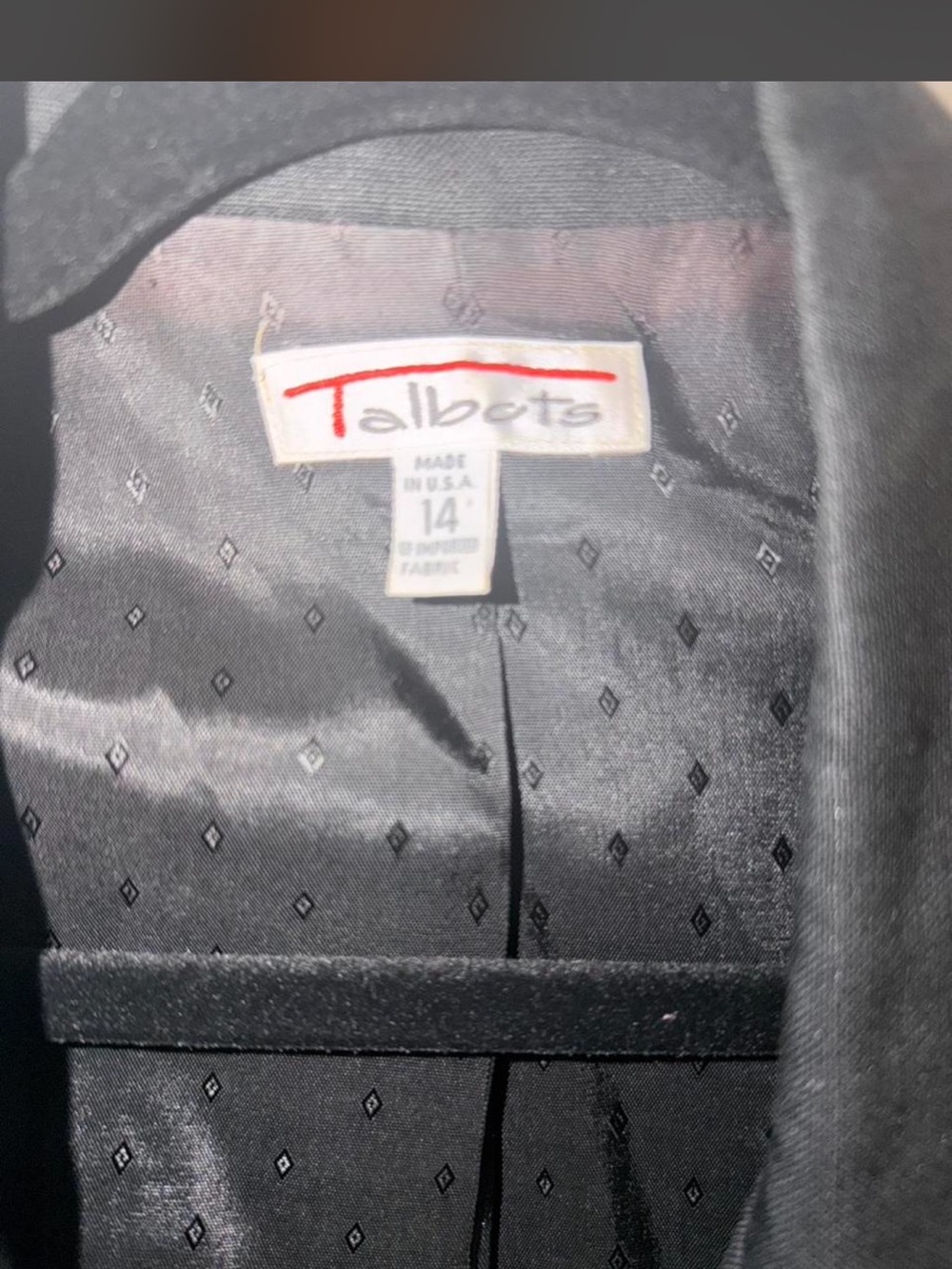 Talbots Black Double-Breasted Blazer with Gold Buttons - Picture 3 of 5